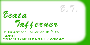 beata tafferner business card